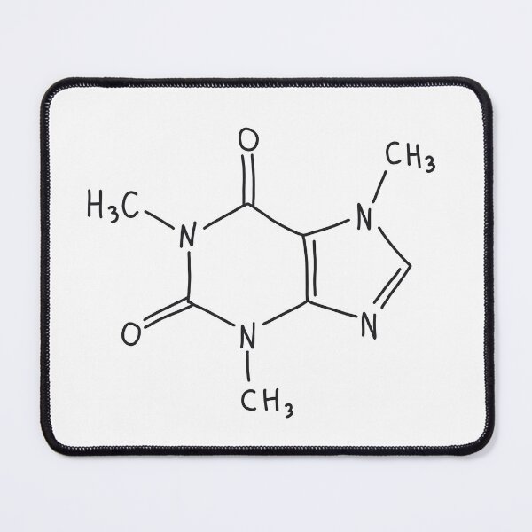 Item preview, Black Caffeine Molecule (Hand Drawn) designed and sold by illhustration.