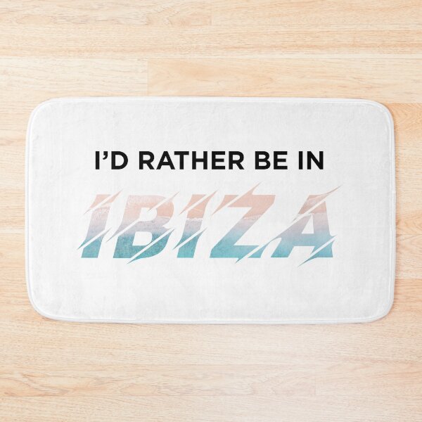 Item preview, I'd Rather Be In IBIZA (Beach on White) designed and sold by STUDIO-72.