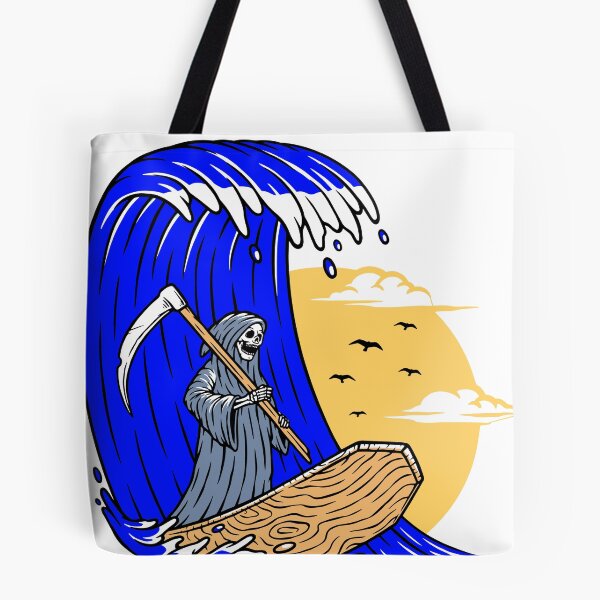 Item preview, Grim reaper surfing designed and sold by InvisibleMind.