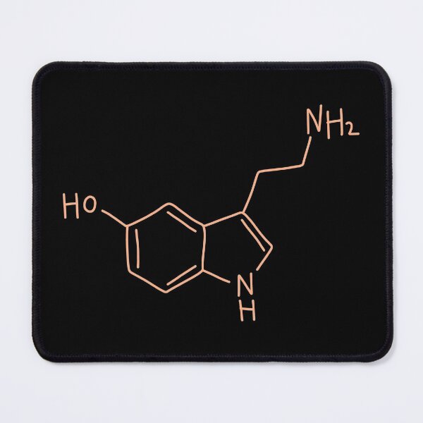 Item preview, Peachy Orange Coral Red Serotonin Molecule Hand Drawn designed and sold by illhustration.