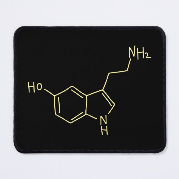 Item preview, Yellow Serotonin Molecule Hand Drawn designed and sold by illhustration.