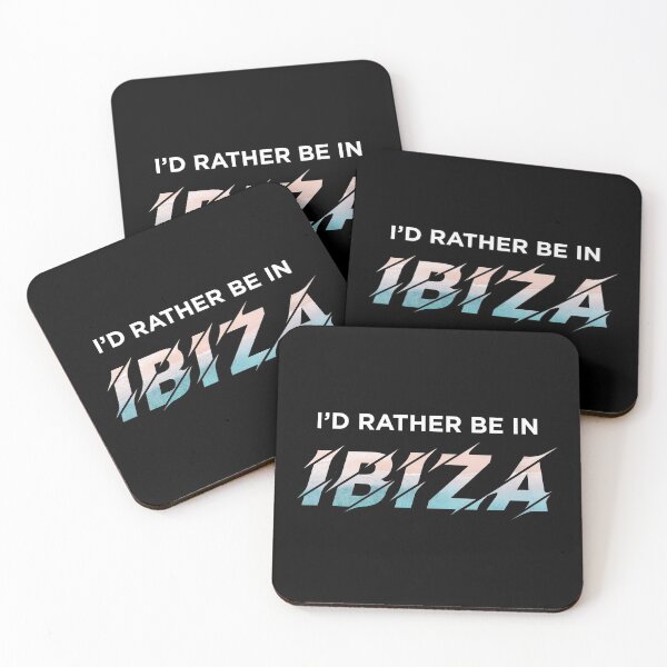 Item preview, I'd Rather Be In IBIZA (Beach on Black) designed and sold by STUDIO-72.