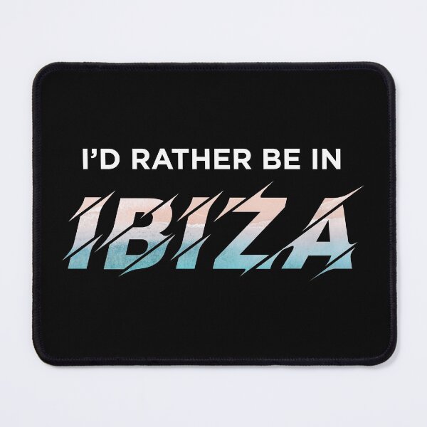 Item preview, I'd Rather Be In IBIZA (Beach on Black) designed and sold by STUDIO-72.
