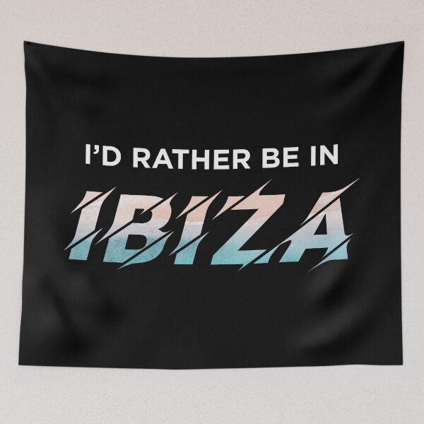Item preview, I'd Rather Be In IBIZA (Beach on Black) designed and sold by STUDIO-72.