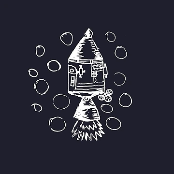 Artwork thumbnail, Hand Drawn Apollo Command Module by JSpace Designs