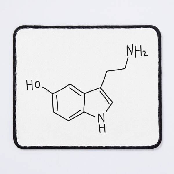 Item preview, Black Serotonin Molecule Hand Drawn designed and sold by illhustration.