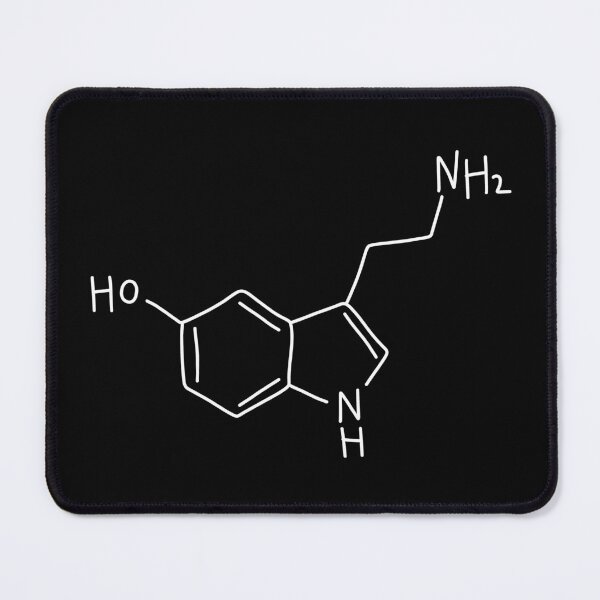 Item preview, White Serotonin Molecule Hand Drawn designed and sold by illhustration.