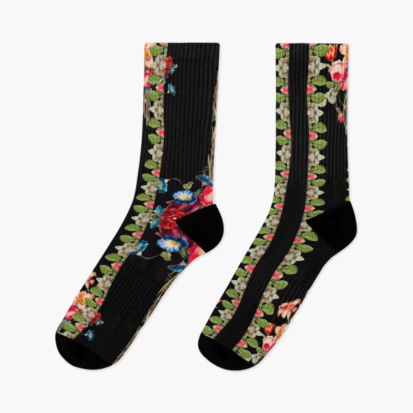 Item preview, Flores antiguas, rococó, columnas, fondo negro. designed and sold by MariaMarinova.