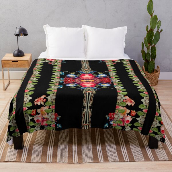 Item preview, Flores antiguas, rococó, columnas, fondo negro. designed and sold by MariaMarinova.