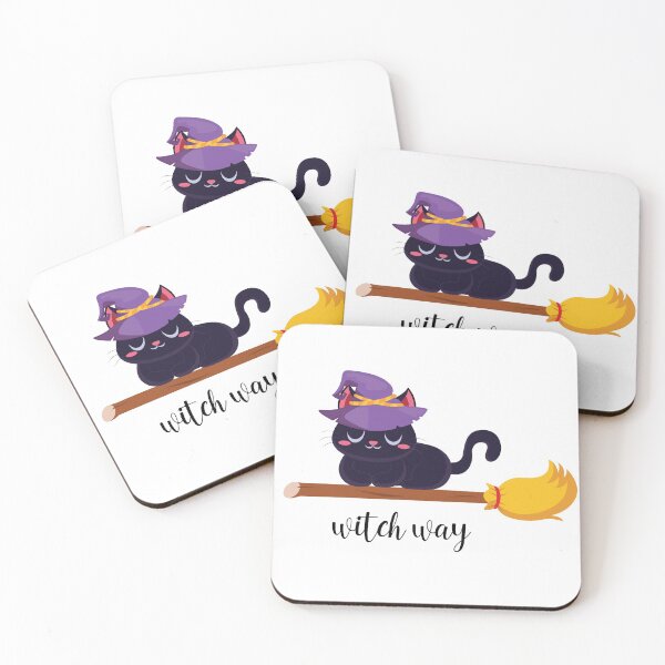 Item preview, Witch Way - Cat Witch Halloween designed and sold by samsaya77.