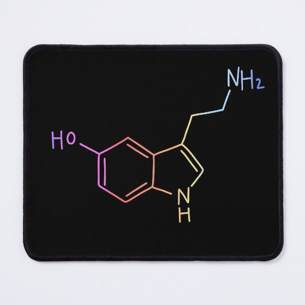 Item preview, Rainbow Serotonin Molecule Hand Drawn designed and sold by illhustration.