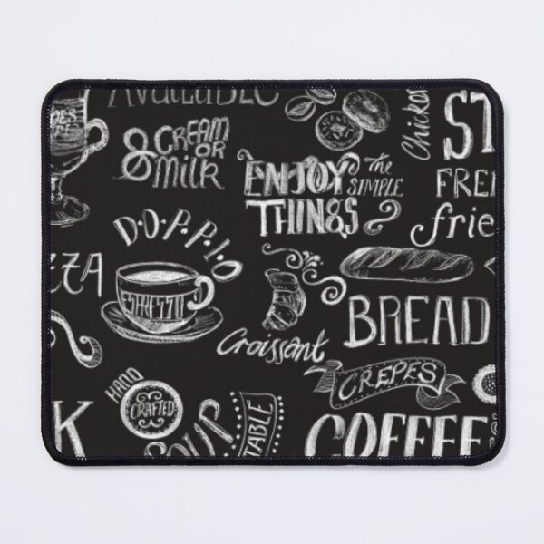 Item preview, Cafe Black Board Black & white Wording designed and sold by WearWolfDesigns.
