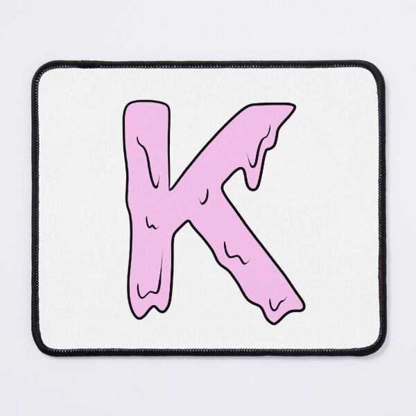 Item preview, melting pastel pink K initial  designed and sold by illhustration.