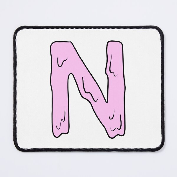 Item preview, melting pastel pink N initial  designed and sold by illhustration.