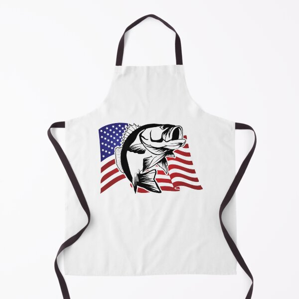 Item preview, Waving American Flag Bass Fish designed and sold by fungear.