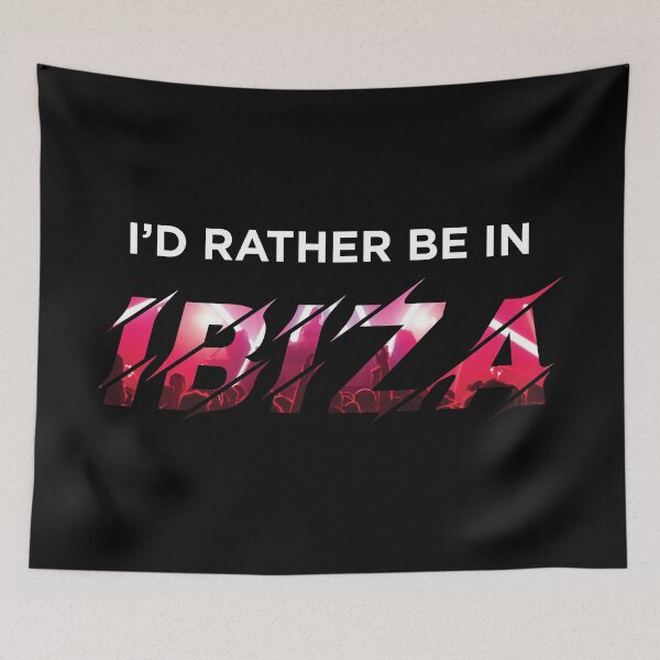 Item preview, I'd Rather Be In IBIZA (Clubbing on Black) designed and sold by STUDIO-72.