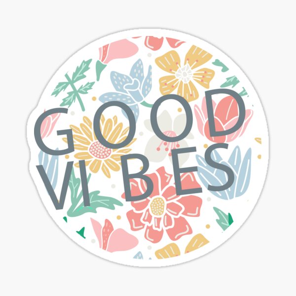 Good Vibes Pastel Sticker For Sale By Invisiblemind Redbubble 7759