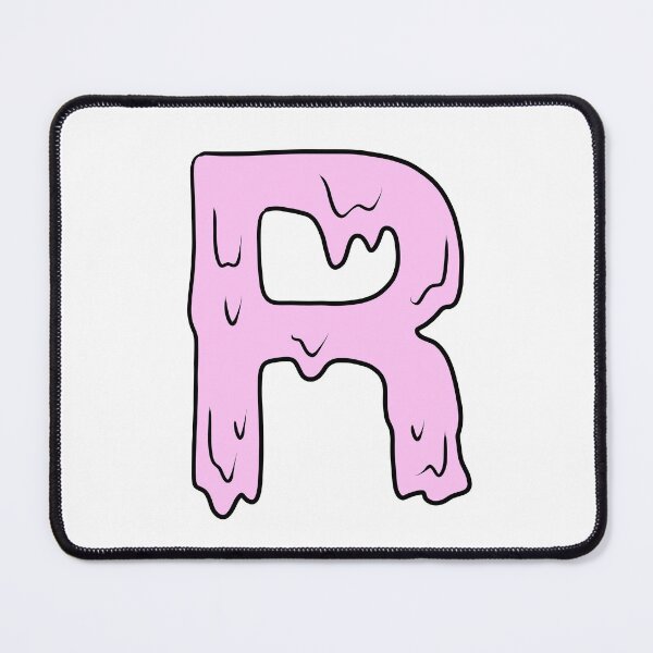 Item preview, melting pastel pink R initial  designed and sold by illhustration.