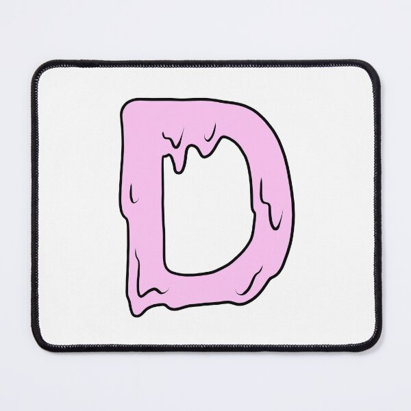 Item preview, melting pastel pink D initial  designed and sold by illhustration.