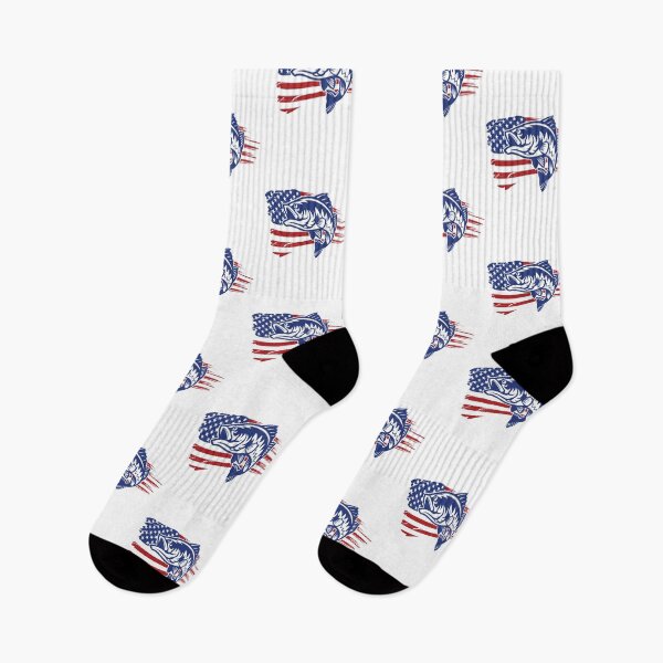 Item preview, Bass Fishing Battle Torn American Flag  designed and sold by fungear.