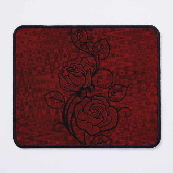 Item preview, Rose Outline on Crimson & Black Abstract designed and sold by carolina1.