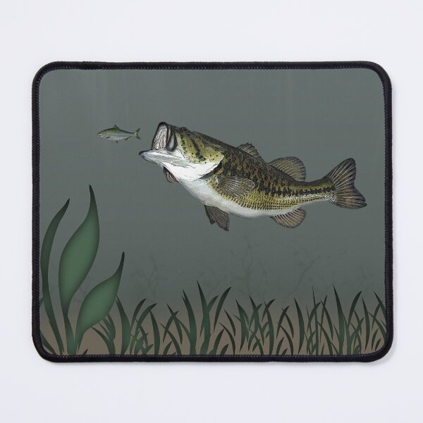 Item preview, Escena submarina Bass & Minnow, imitación de acuarela designed and sold by carolina1.