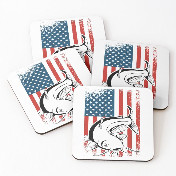 Item preview, Catfish Distressed American Flag  designed and sold by fungear.