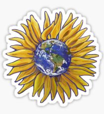 Pegatina Girasol Tierra