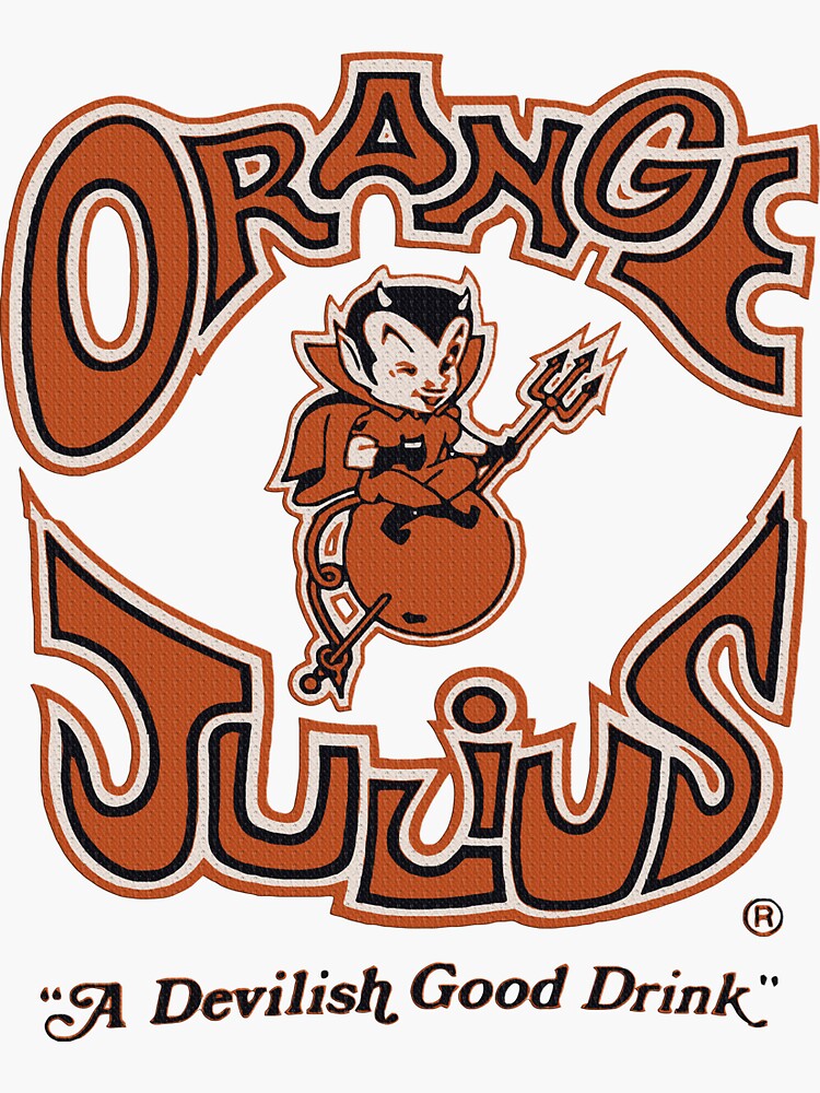 "ORANGE JULIUS FRUIT DRINK" Sticker for Sale by Tetewdua Redbubble