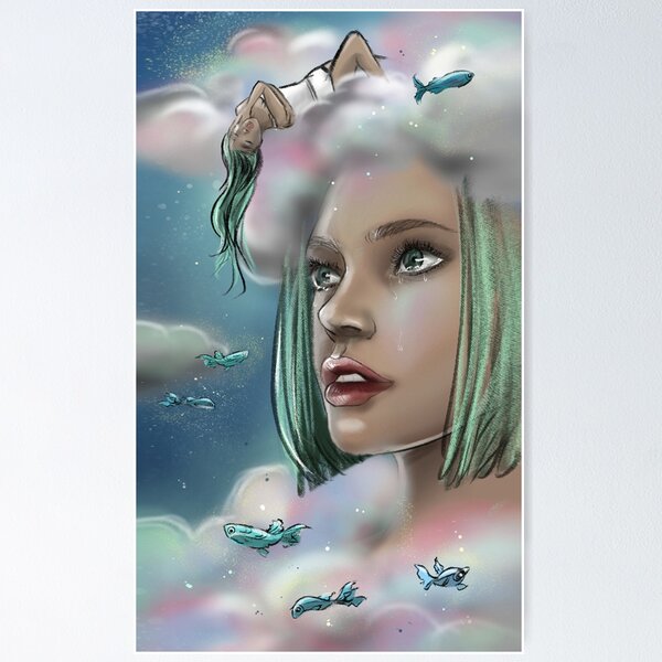Portrait in the clouds Poster