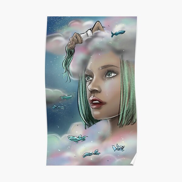 Portrait in the clouds Poster