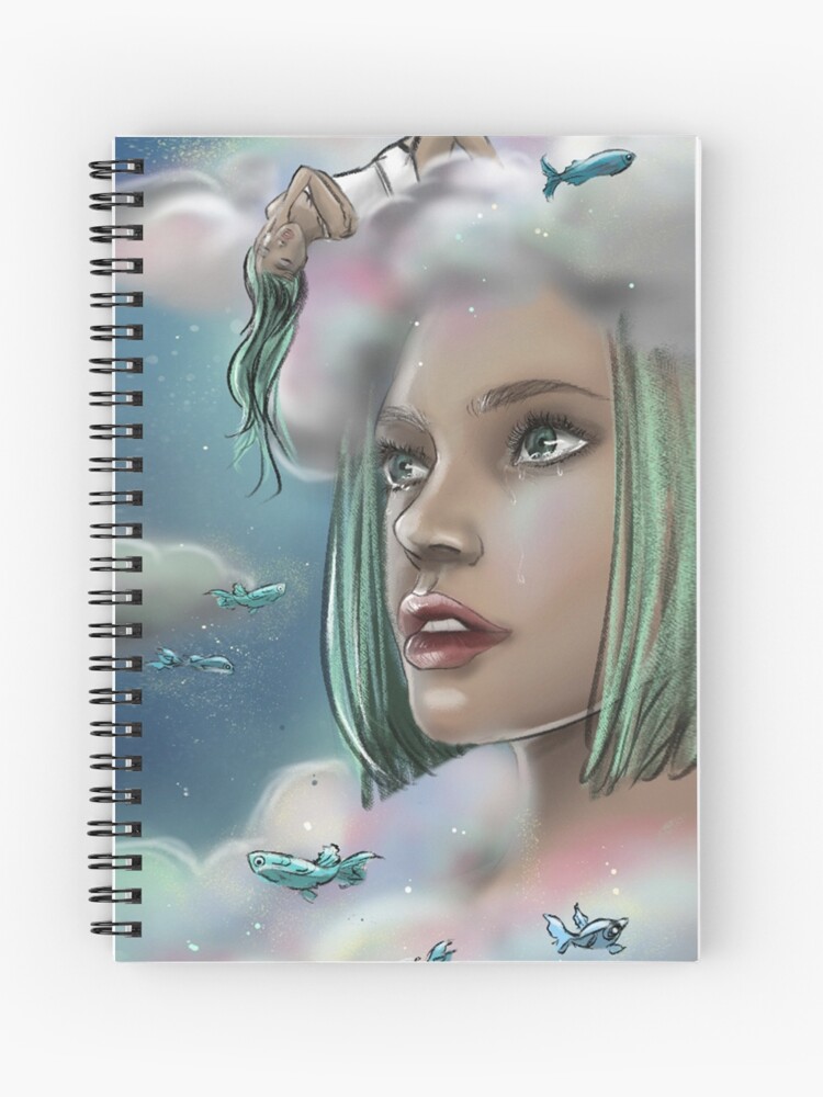 Thumbnail 1 of 3, Journal, Portrait in the clouds designed and sold by JeanMalgreMoi.