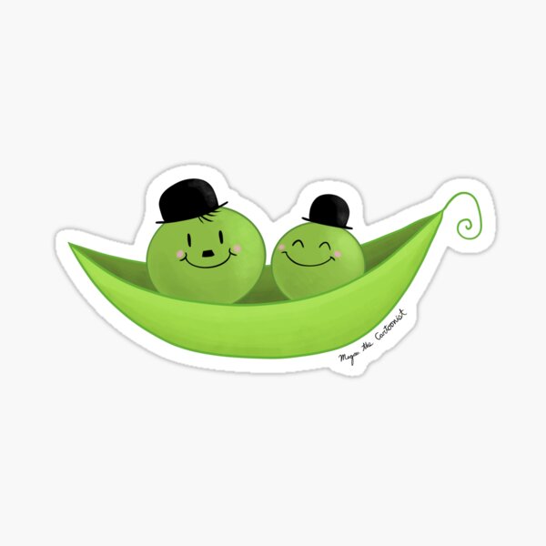 Laurel and Hardy Peas in a Pod Sticker