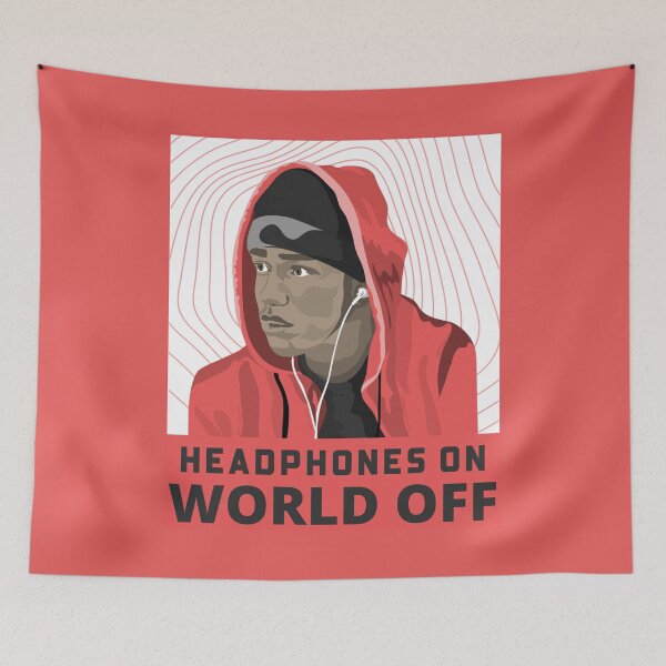 Item preview, Headphone On World Off design for music lovers designed and sold by PunMan Army.