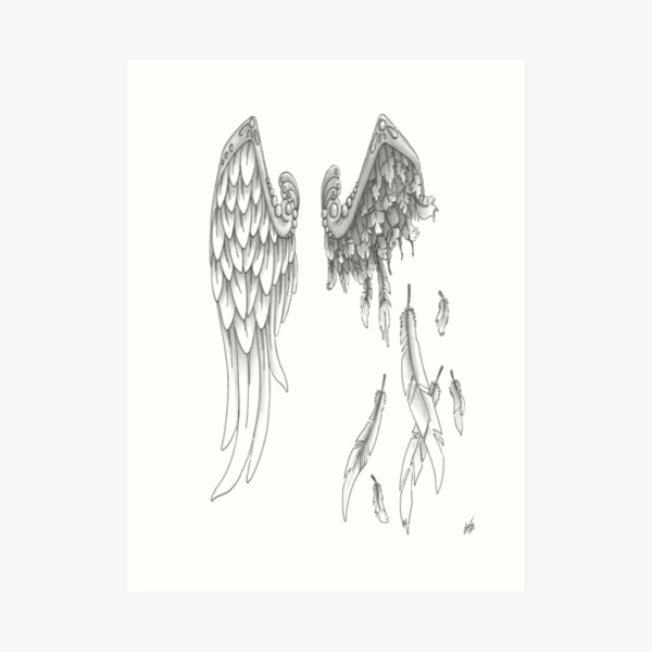 "Broken Angel" Art Print for Sale by Omadaun Redbubble