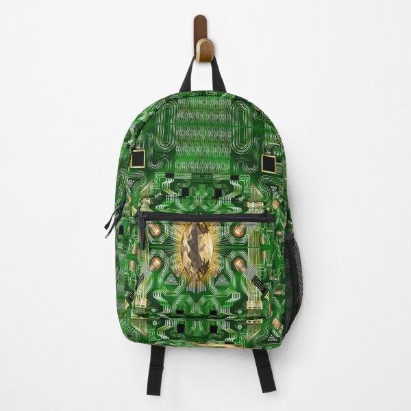 Item preview, 65 MCMLXV  Cosplay Green Computer Motherboard Yellow Gemstone Pattern designed and sold by 65 MCMLXV.