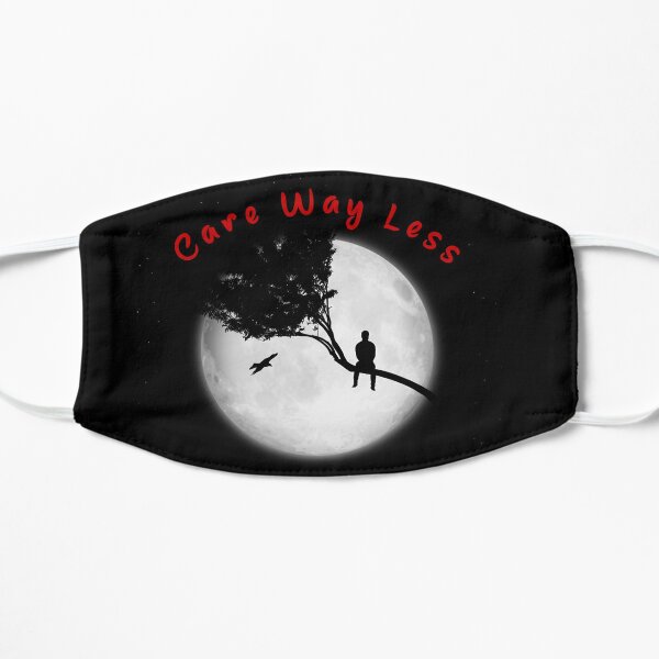 care way less Daily Uplifting Inspirationa & Motivational quotes for life changing suceess & leadership gift Tshirt & Sticker Inspire Real Life Flat Mask