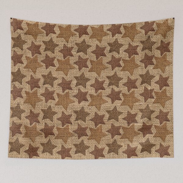 Item preview, Christmas And New Year Stars On Burlap Sack designed and sold by LashCreations.