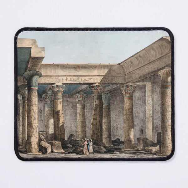 Artikelvorschau, Blick auf das Innere des Tempels auf der Insel Philoe Illustration von den Königsgräbern in Theben von Giovanni Battista Belzoni (1778-1823) aus Tafeln zur Veranschaulichung der Forschungen und Operationen entworfen und verkauft von LenaShines.