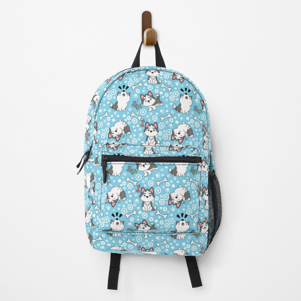 Funny Schoolbag Siberian Husky Printing Junior School Bags for