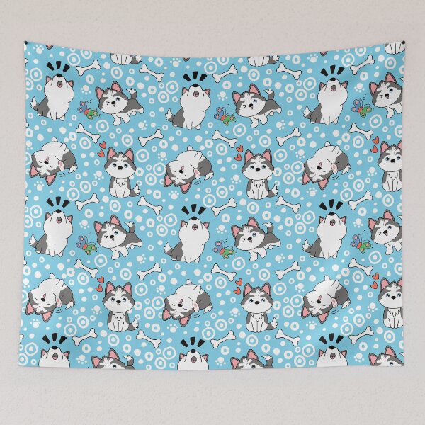 Item preview, Cute Siberian husky pomsky - Grey Gray  designed and sold by Lulupainting.