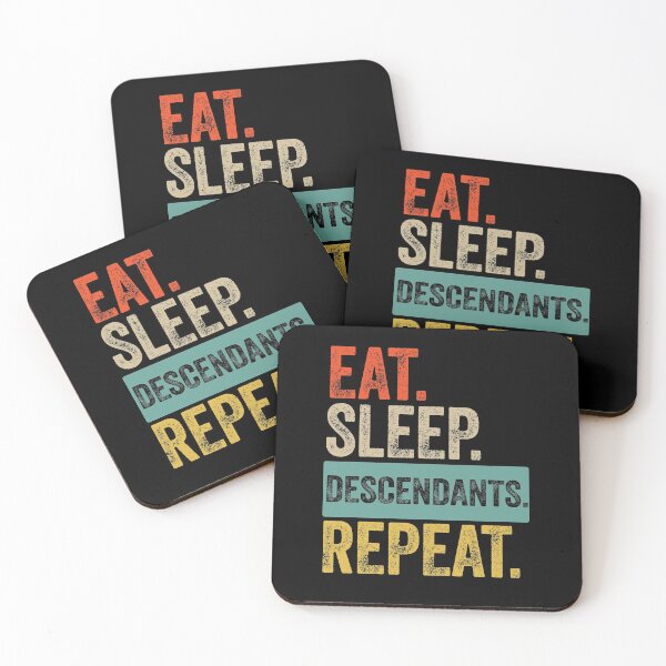 Item preview, Eat sleep descendants repeat retro vintage designed and sold by HN-ART.