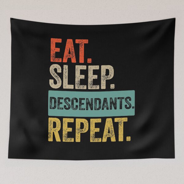Item preview, Eat sleep descendants repeat retro vintage designed and sold by HN-ART.
