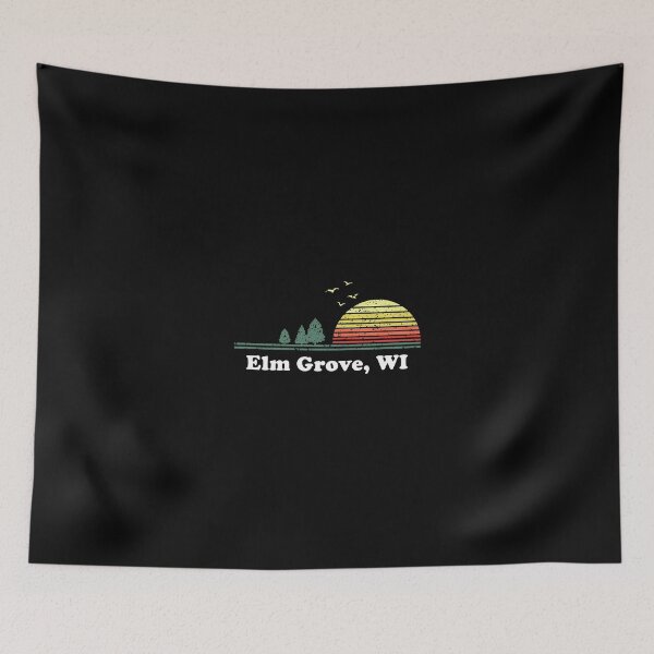 Item preview, Vintage Elm Grove Wisconsin Home Souvenir Print designed and sold by frischmanjose.