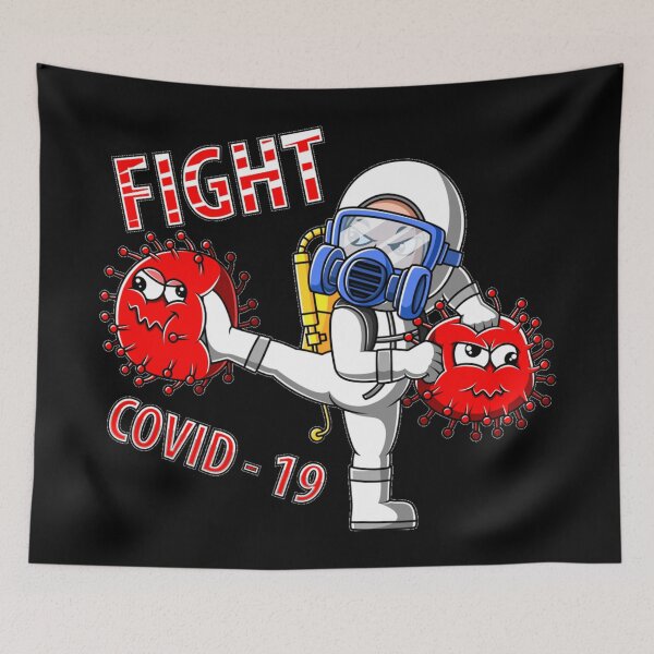 Item preview, Corona A human fighting corona virus Covid 19 social distance designed and sold by Golden-place.