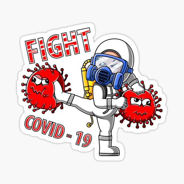 Item preview, Corona A human fighting corona virus Covid 19 social distance designed and sold by Golden-place.