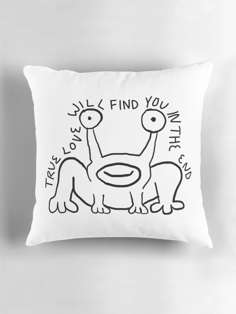 Thumbnail 3 of 4, Pillow, Daniel Johnston Awesome Since designed and sold by FolkCoolTeeShop.