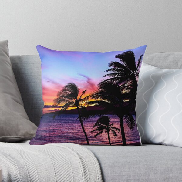 Multicolor 18x18 TheTshirtPainter Maui Beach Hawaii Surfing Throw Pillow Multicolor 18x18 TheTshirtPainter Maui Beach Hawaii Surfing Throw Pillow