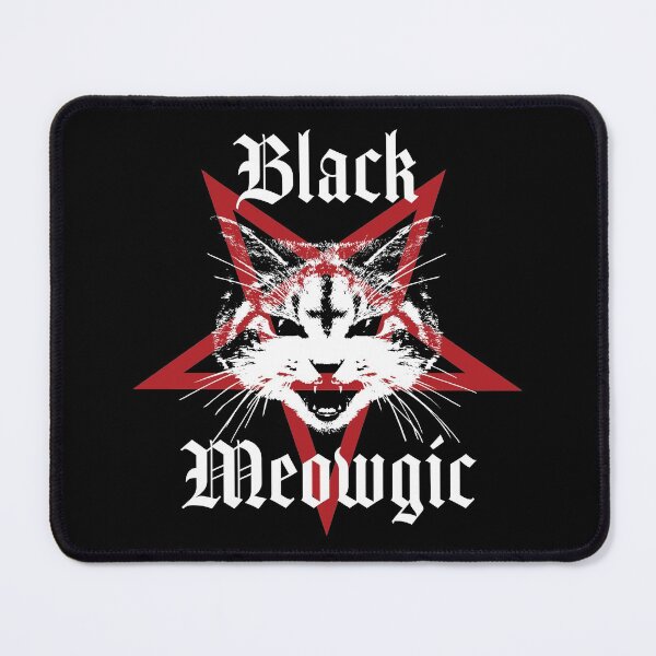 Item preview, Black Meowgic Pentagram Cat designed and sold by SpreadForSatan.