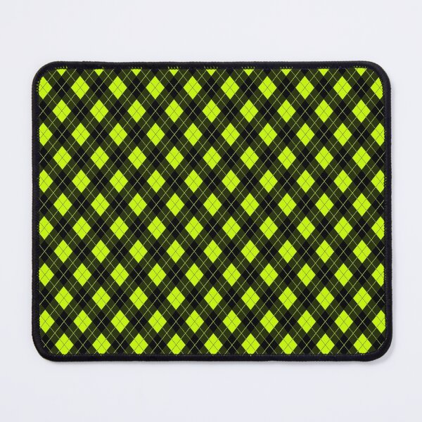 Item preview, Slime Green and Black Halloween Argyle Check Plaid designed and sold by Creepyhollow.